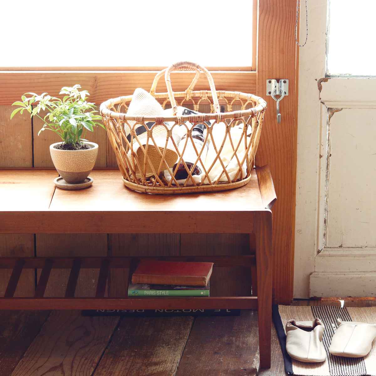 クレエ ユグラ オーバルバスケット ラタン （ バスケット かご 収納