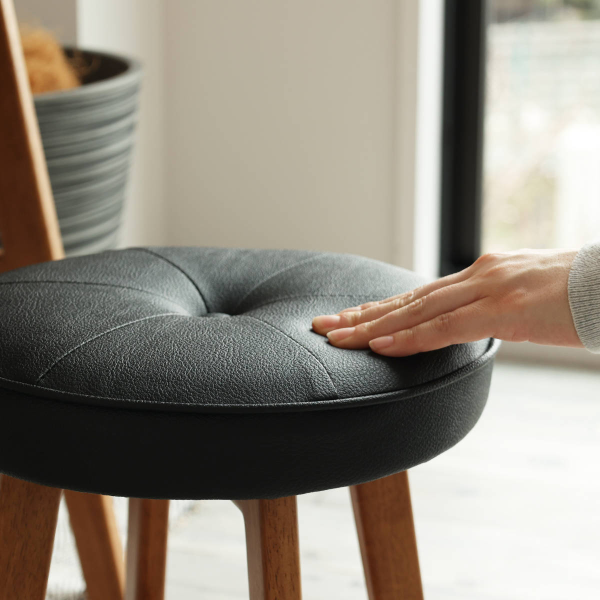 ICHIBA（市場） ドレッサー コンパクト デスク スツール付き 幅62cm