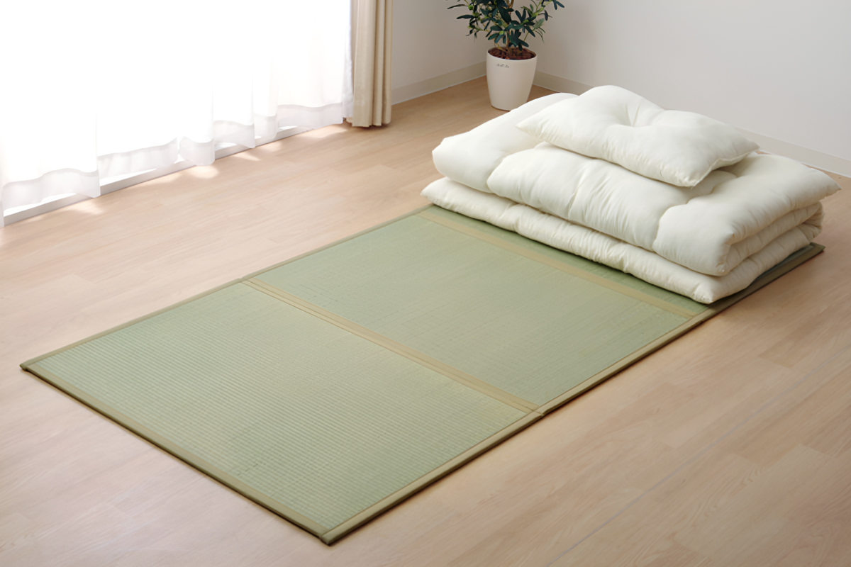 イケヒコ マットレス シングル 三つ折り い草 置き畳 国産 『い草