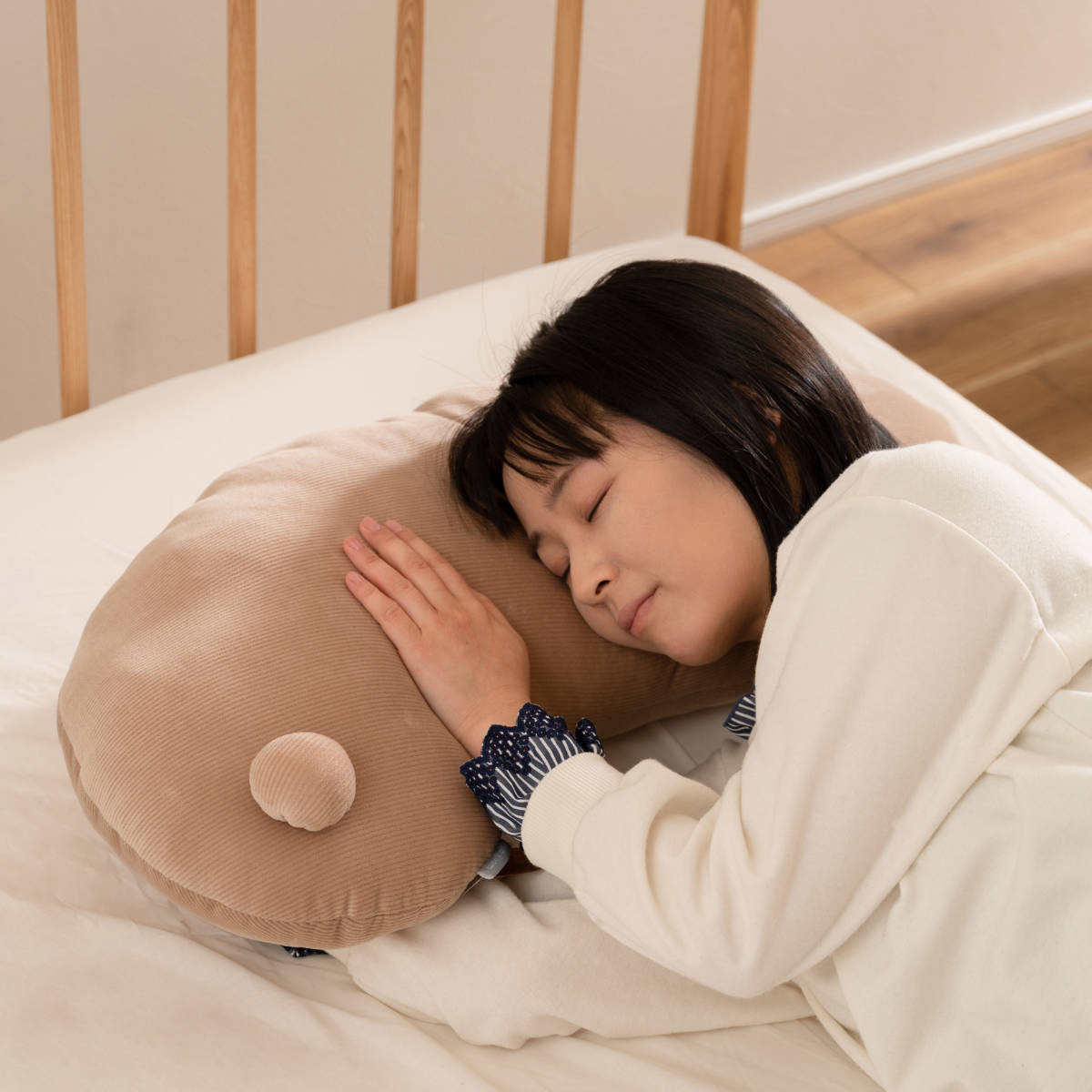 抱き枕 アニマルボディピロー くすみカラー コーデュロイ 高さ70cm