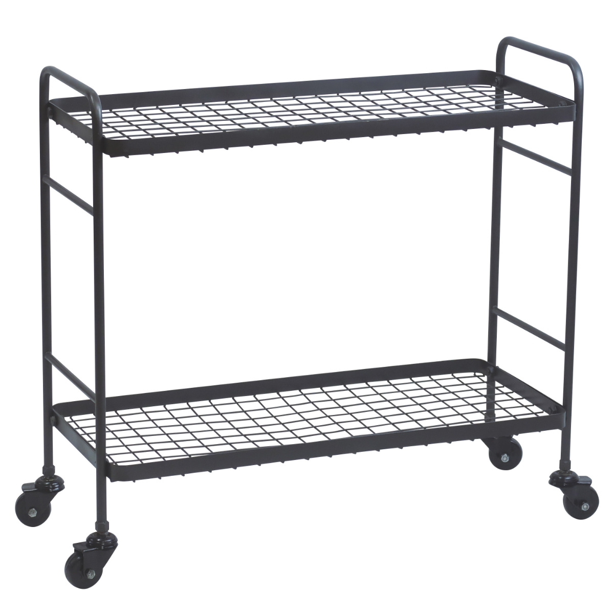 Creer アイアンシェルフワゴン アンティークブラック 2段 （ シェルフ