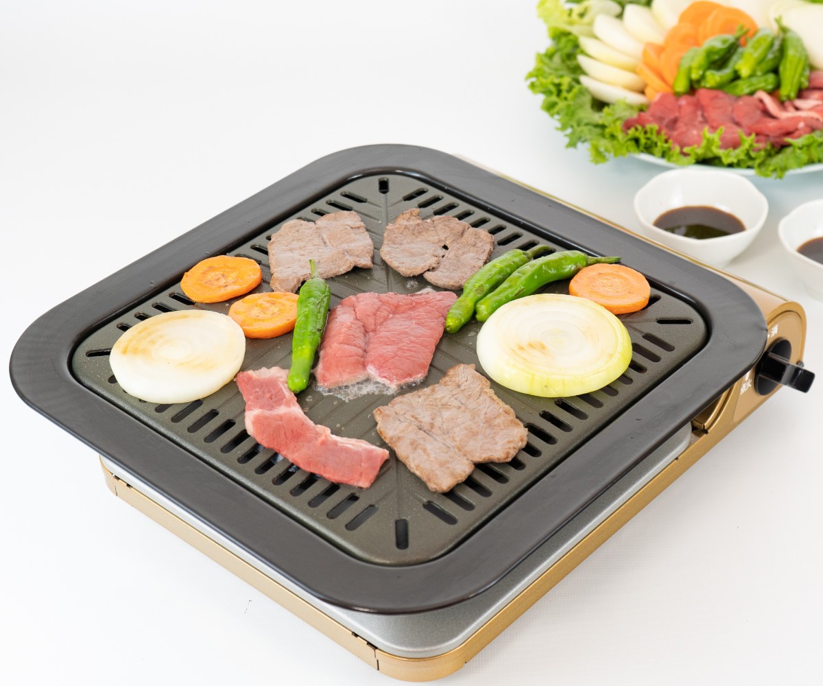 焼肉プレート 32×32cm 角型 カセットコンロ専用 味覚探訪 韓国編