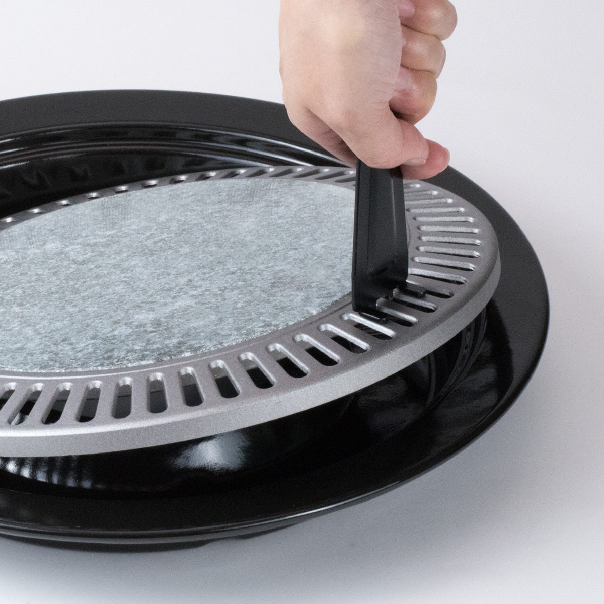 和平フレイズ 焼肉プレート 33cm 丸型 天然石 カセットコンロ専用 味覚