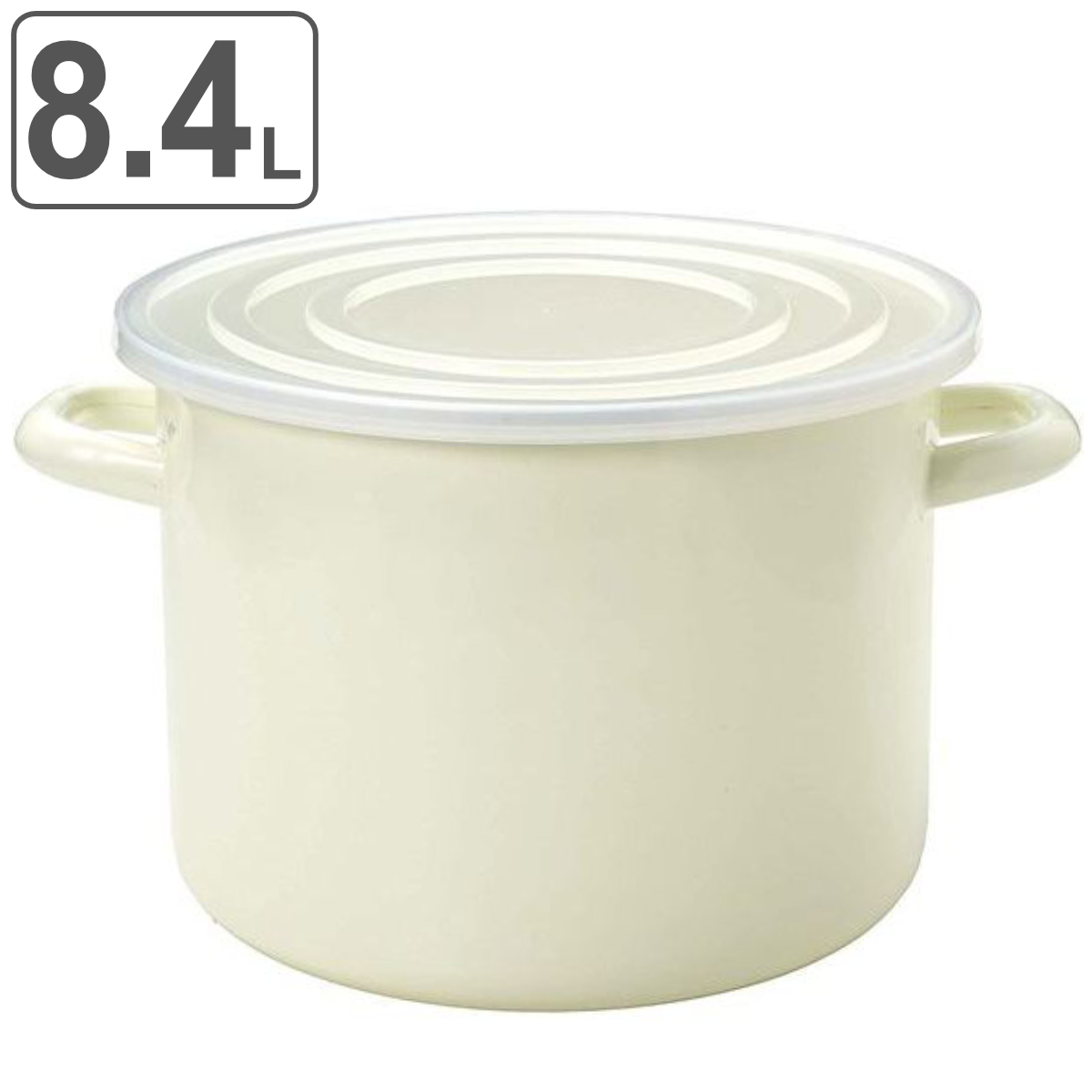 パール金属 保存容器 8.4L ストリーム ホーローストックポット 24cm