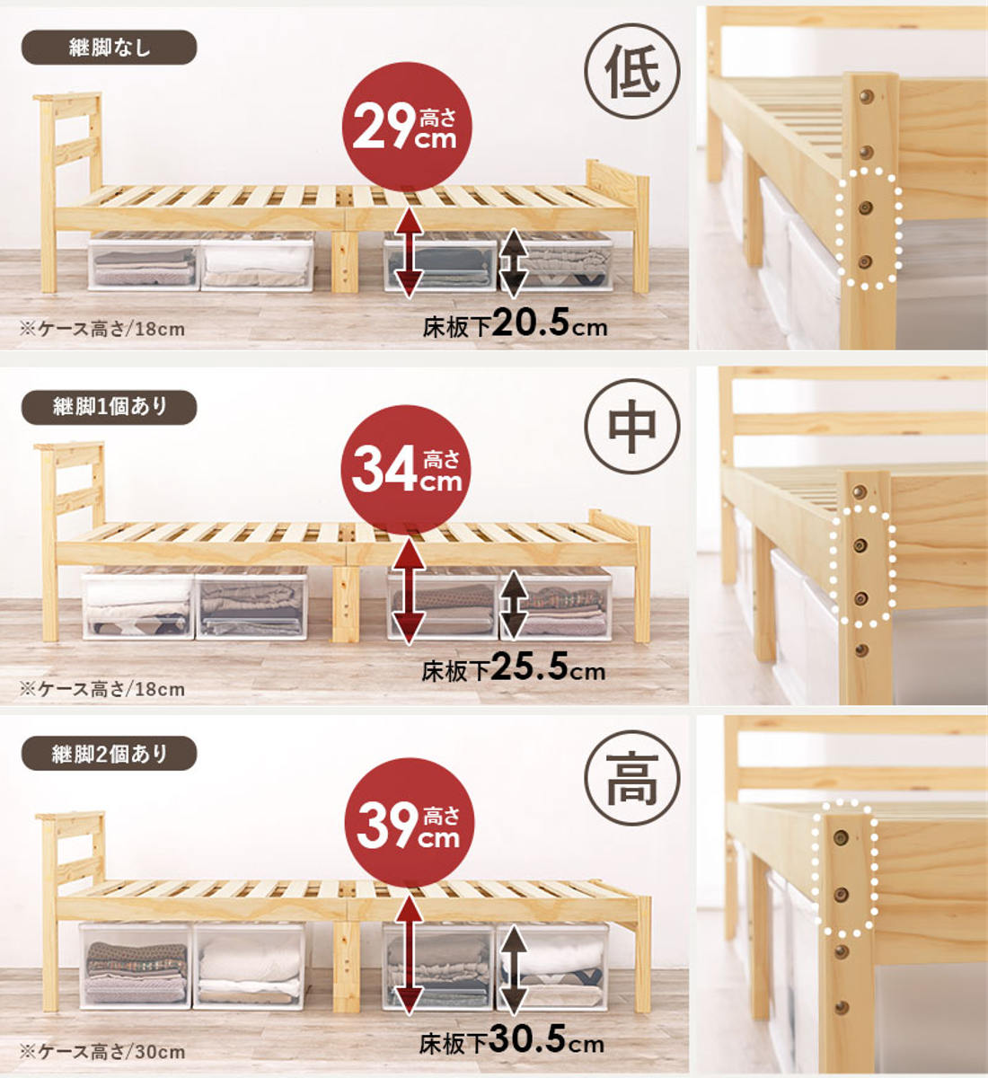 HAGiHARA（萩原） シングルベッド ポケットコイルマットレスセット