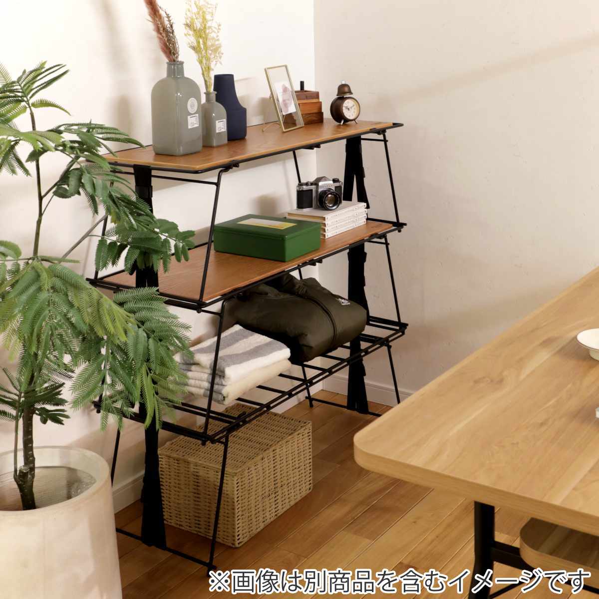 弘益 テーブル 折りたたみ スタッキングテーブル ウッド Stera