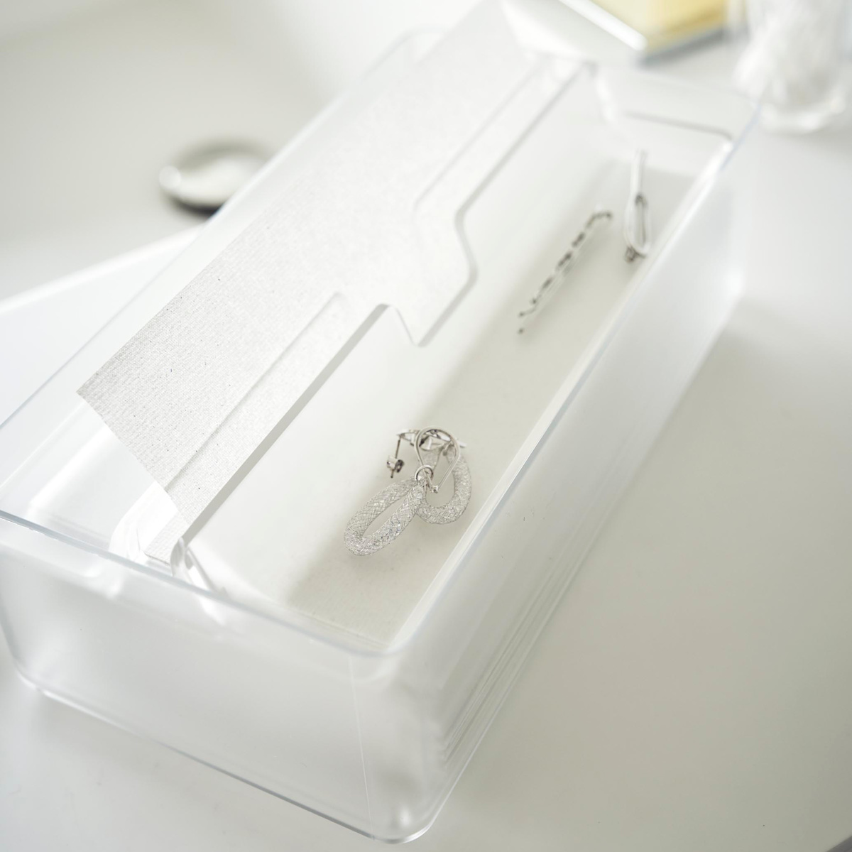 山崎実業 smart トレー蓋付きペーパータオルケース スマート クリア （ 4903208031264 スマートシリーズ ティッシュケース ティッシュボックス ） | 山崎実業 | 16