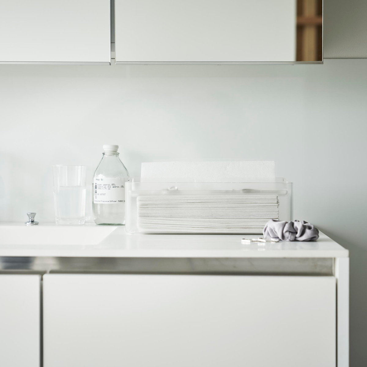 山崎実業 smart トレー蓋付きペーパータオルケース スマート クリア （ 4903208031264 スマートシリーズ ティッシュケース ティッシュボックス ） | 山崎実業 | 08