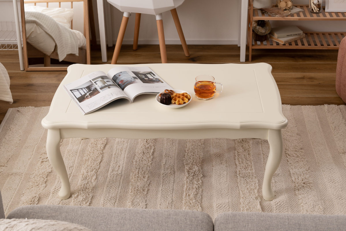 東谷 こたつ テーブル おしゃれ 長方形 猫脚 コンパクト （ 幅 100cm