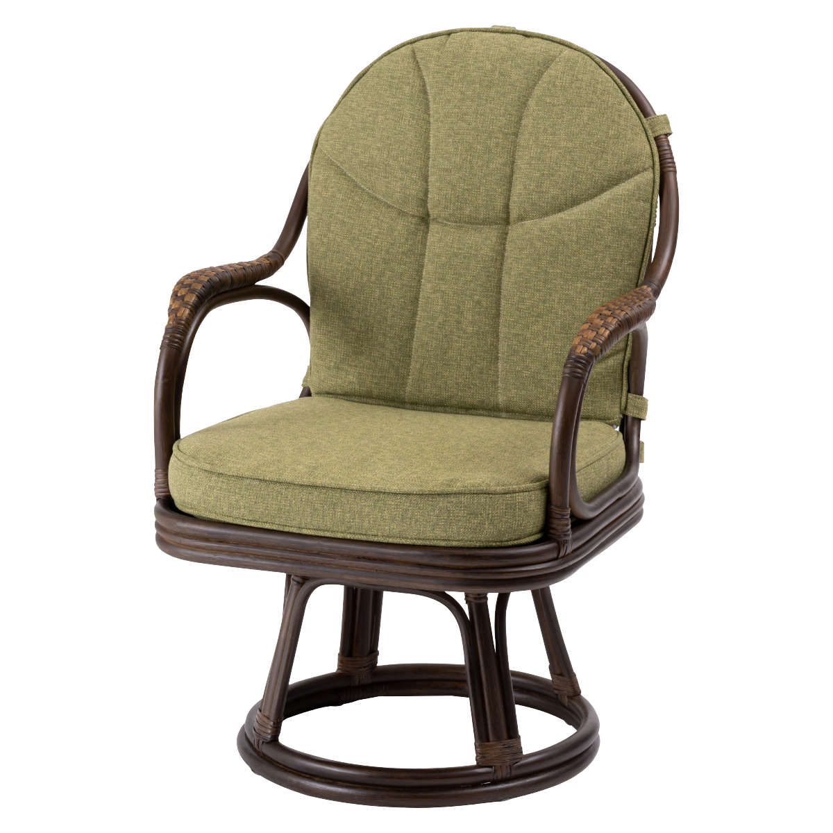 東谷 ラタン回転チェア 座面高40cm 天然ラタン 軽量 丈夫 （ 椅子