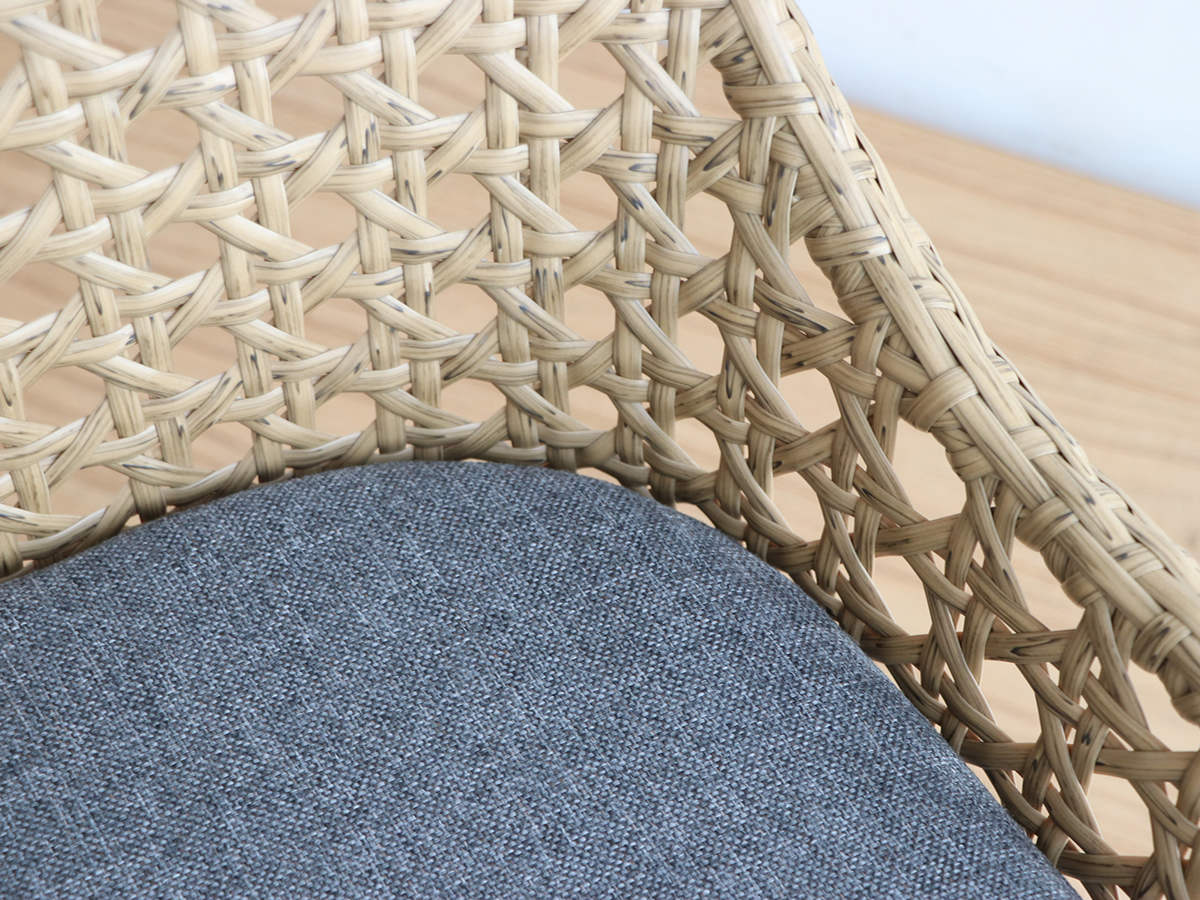 東馬（Tohma） リゾネア ベンチソファ 1人掛け 座面高44cm ラタン調