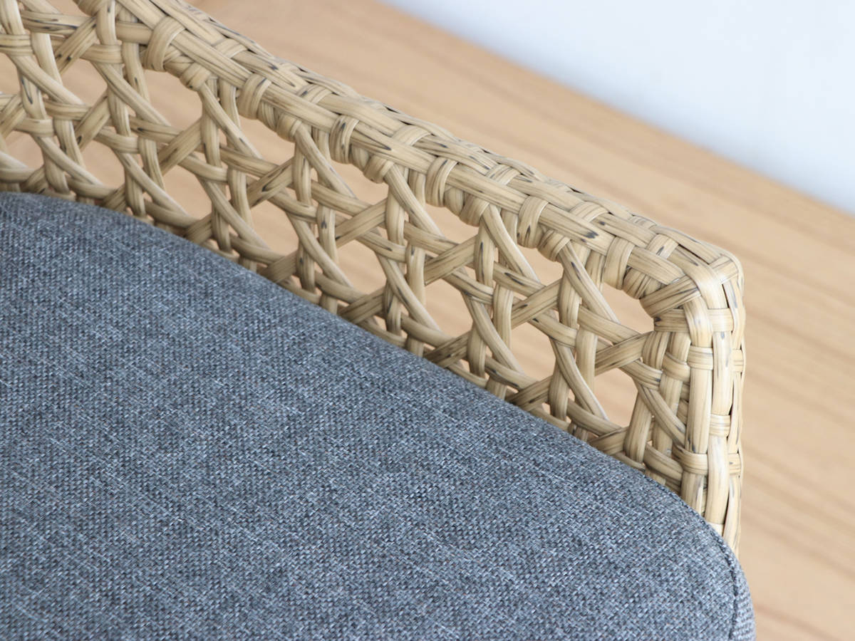 東馬（Tohma） リゾネア ベンチソファ 1人掛け 座面高44cm ラタン調