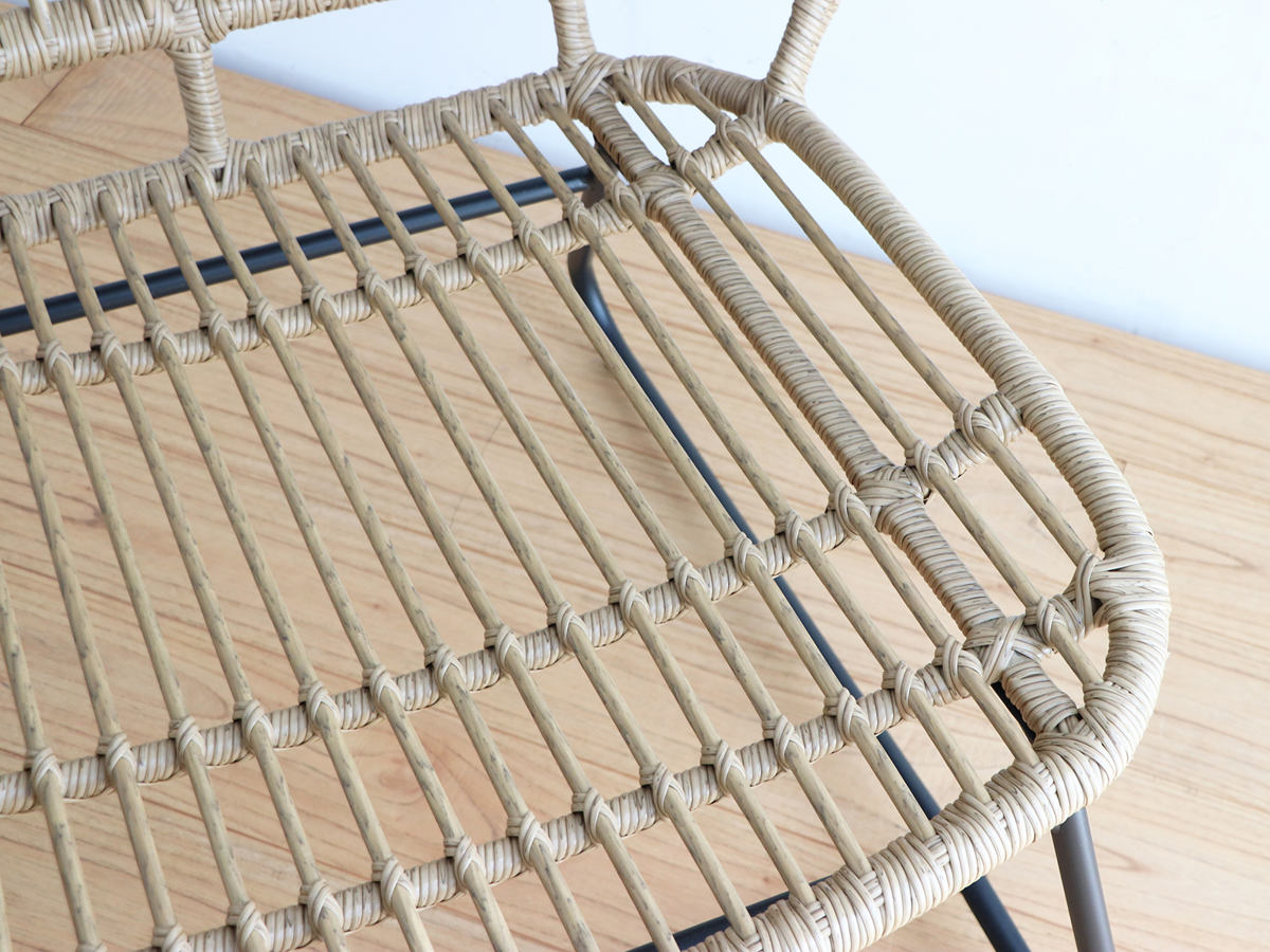 東馬（Tohma） リゾネア ワイドチェア 1人掛け 座面高44cm ラタン調