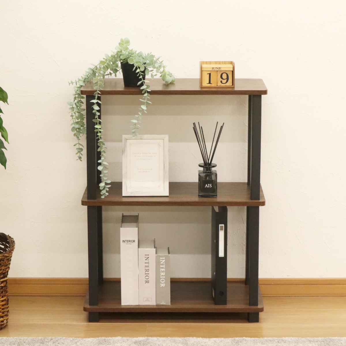 エイ・アイ・エス オープンラック 3段 簡単組立て 幅59cm （ 収納