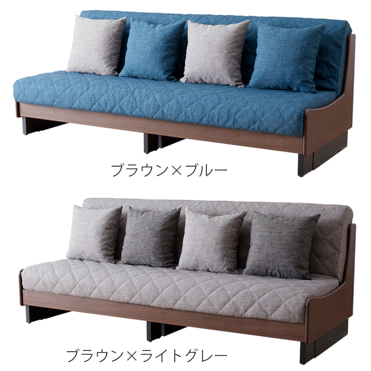 ソファベッド 3人掛け 伸縮 カバー マットレス 洗浄可能 天然木