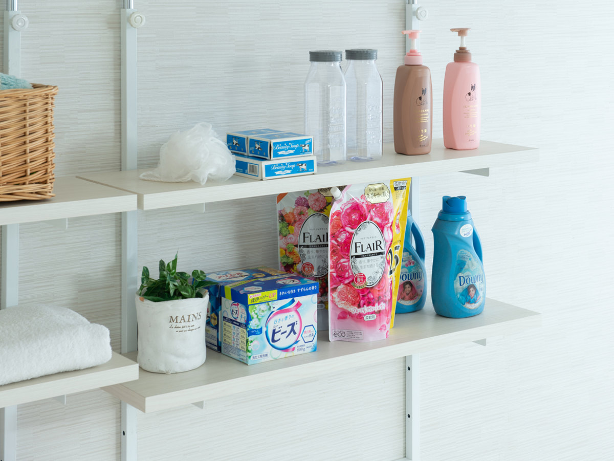 突っ張りオープンラック専用 追加棚 木目 無段階調整 幅90cm用 （ 棚板