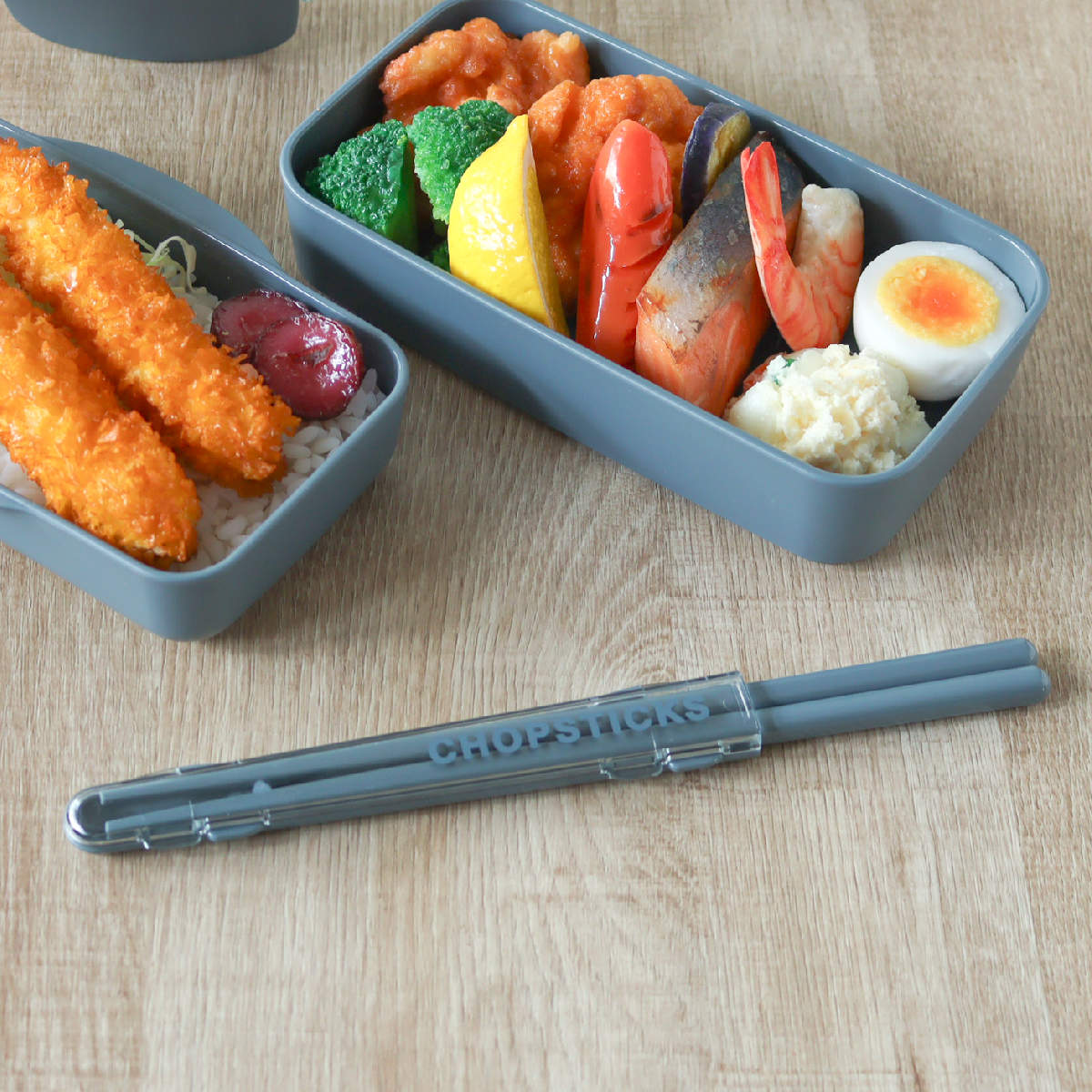 イエロースタジオ 箸箱セット モノクロームプラ箸＆ハーフケース （ 箸