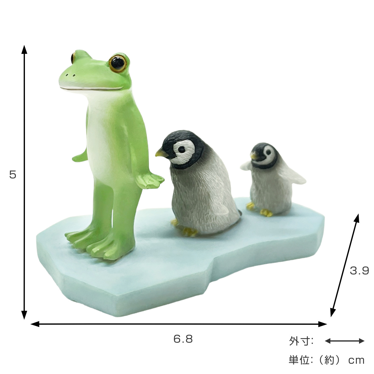 コポー ペンギンとお散歩 カエル 置物 （ Copeau 置き物 コポタロウ