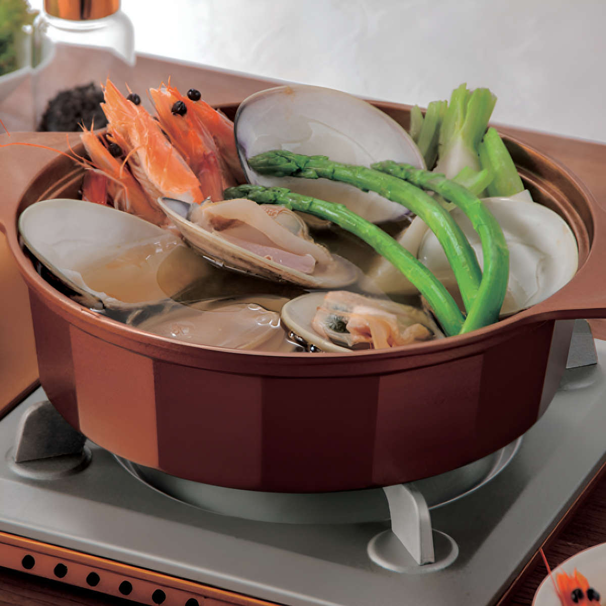 パール金属 VISIONS GOLD Coating IH対応 卓上鍋 26cm （ ビジョン 鍋