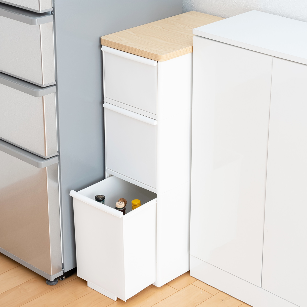 Like-it（ライクイット） キッチンストッカー スリムストレージ 耐熱木