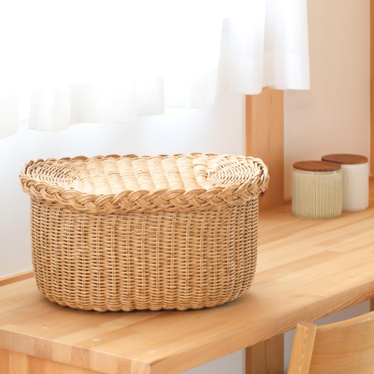 Creer バスケット ユティルナイール ふた付バスケットL 洗える （ かご