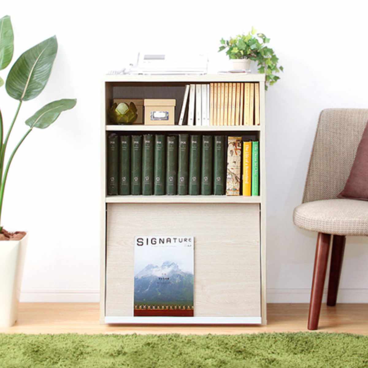 ホームテイスト（HOME taste） 収納ラック 幅59cm フラップ扉 1枚