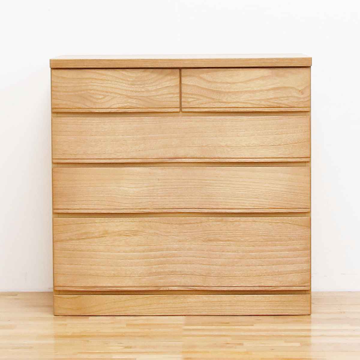 丸田木工 桐たんす 4段 モダンデザイン 桐詞 日本製 約幅89cm （ 開梱