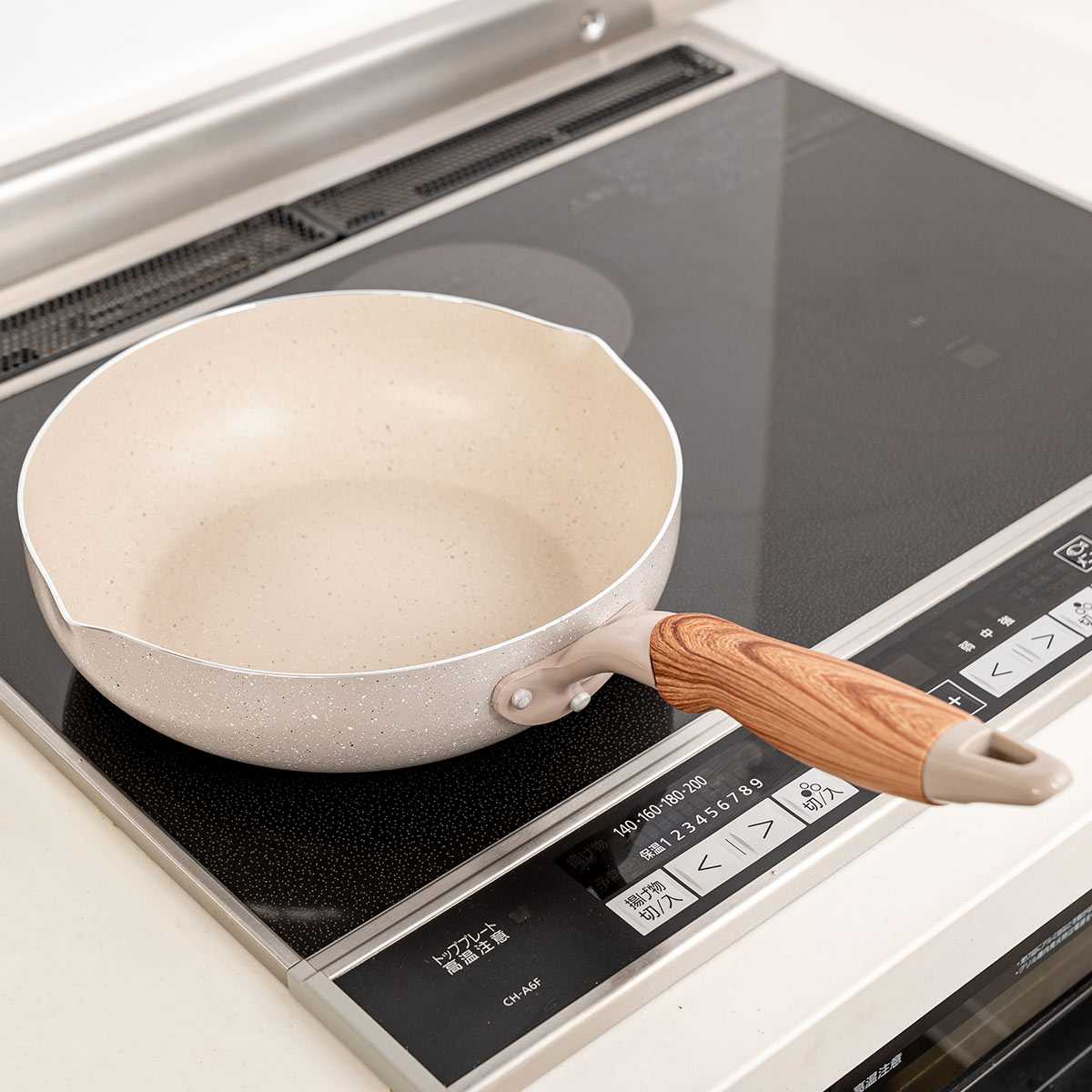 深型フライパン 24cm IH対応 ナチュルストーン （ ガス火対応