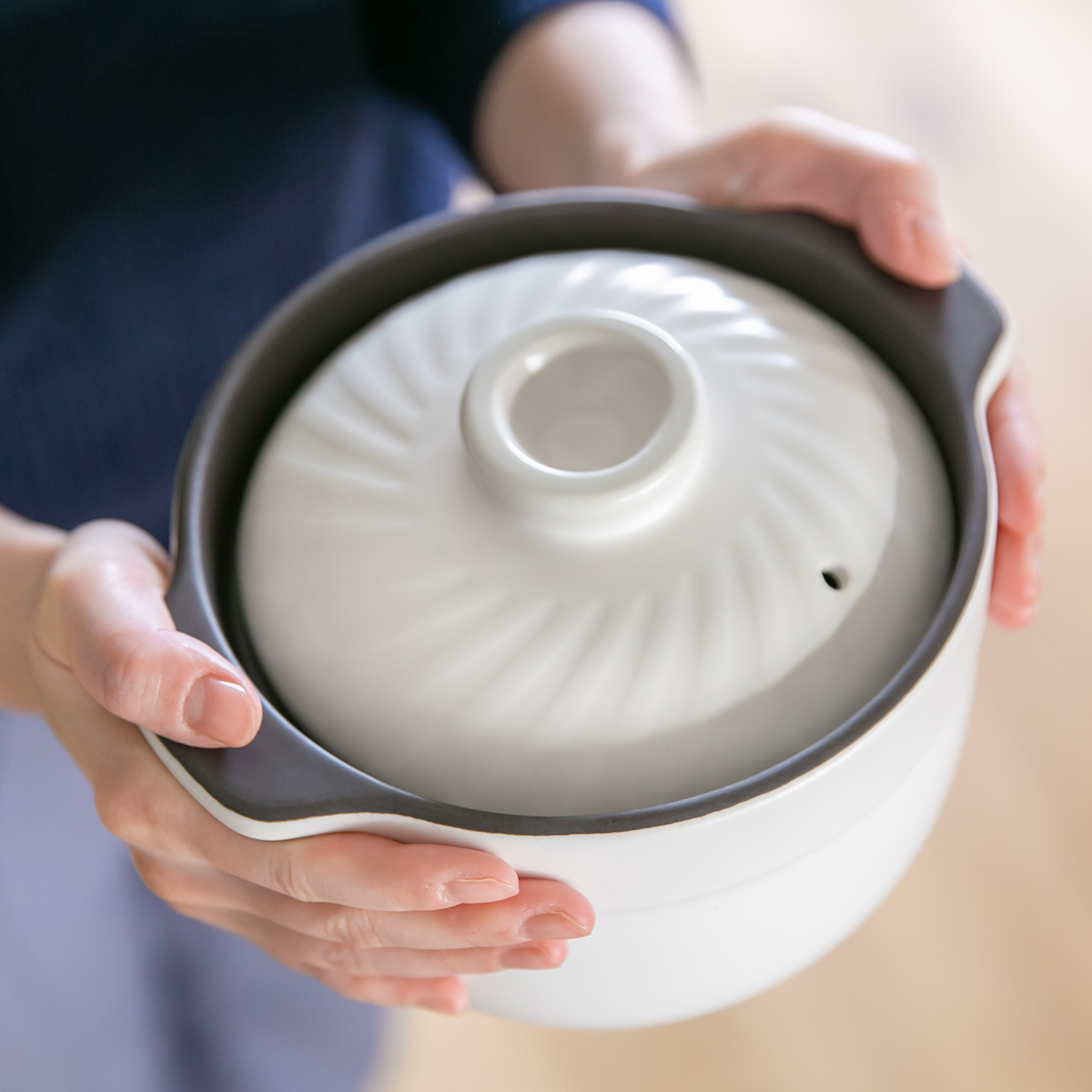 和平フレイズ 炊飯土鍋 2合炊き ガス火対応 みのり丈膳 電子レンジ対応