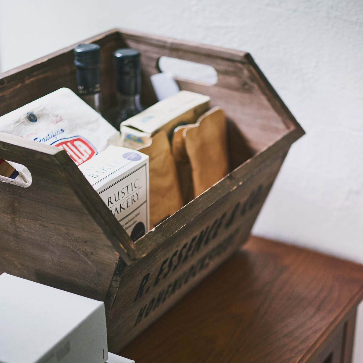 東谷 収納ボックス スタッキングボックス 同色4個セット 木製 （ 木製