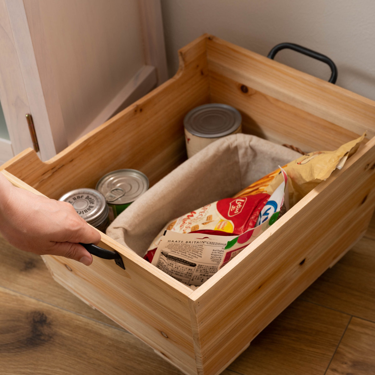 東谷 収納ボックス キャリーボックス キャスター付き 木製 （ 木製