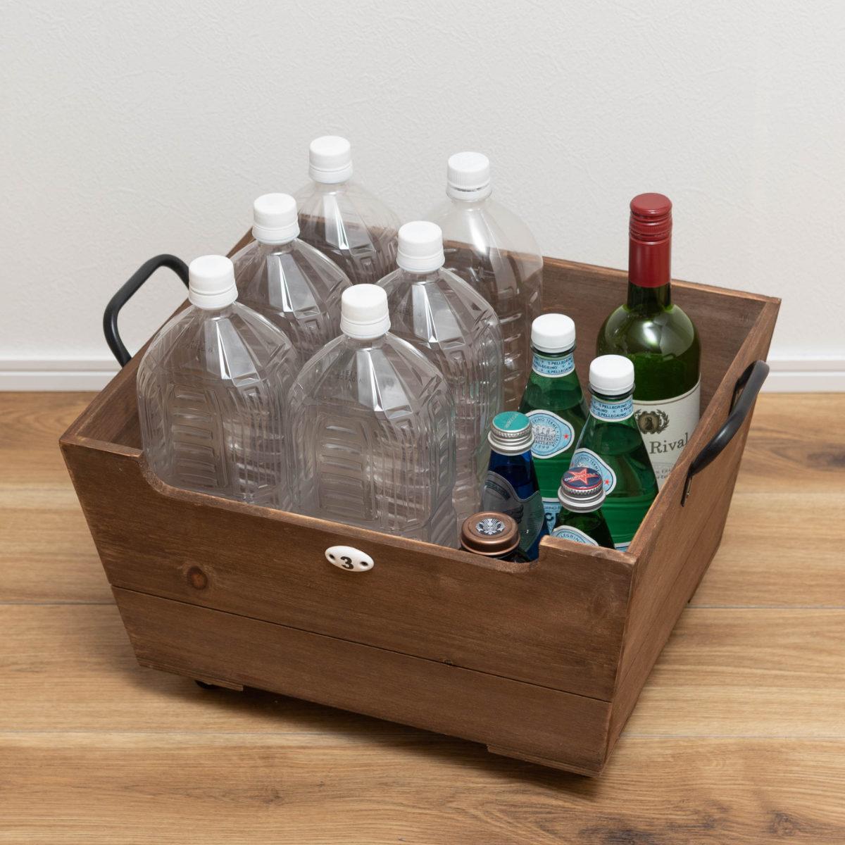 東谷 収納ボックス キャリーボックス キャスター付き 木製 （ 木製