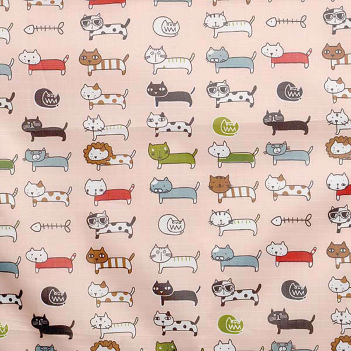 ウノフク ショッピングカート ネコ柄 折りたたみ 軽い 買い物中