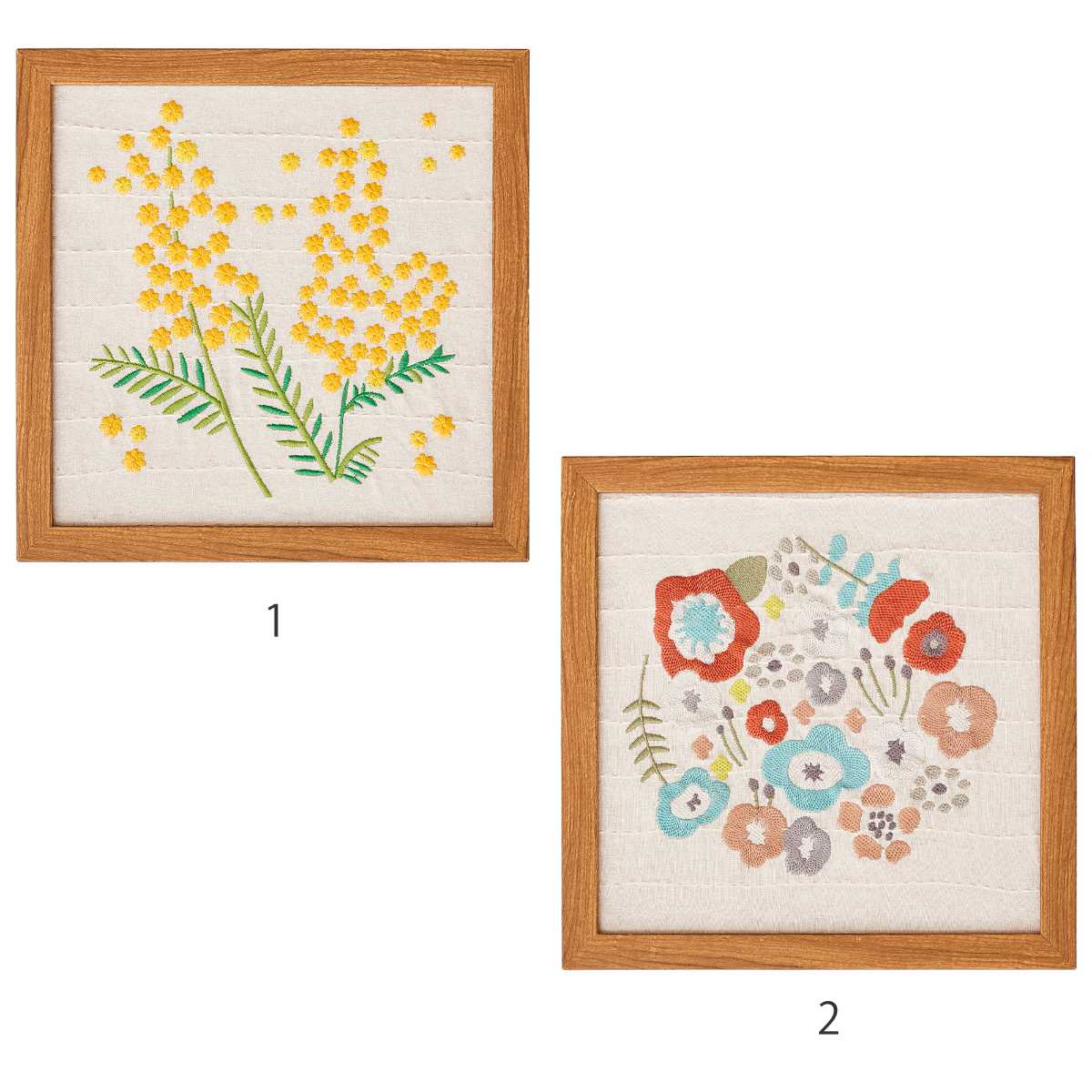 HAGiHARA（萩原） ファブリックパネル KUKKA クッカ 刺繍 25×25cm