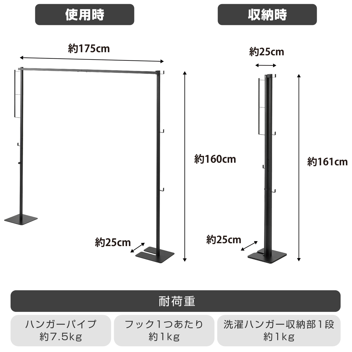 山崎実業 tower 折り畳み室内物干し タワ...の詳細画像3