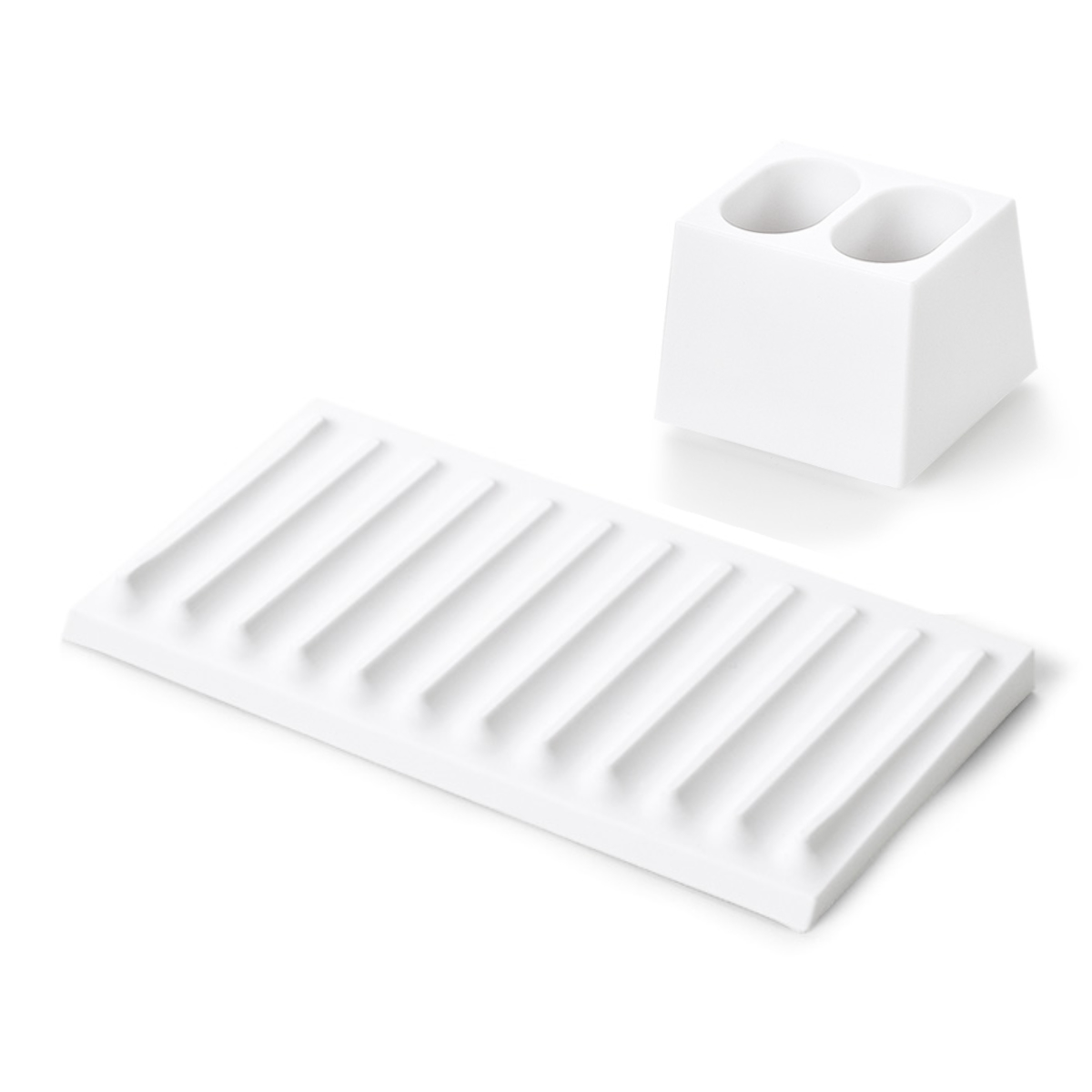 水切りトレー 歯ブラシスタンド セット メラミン （ 歯ブラシ スタンド