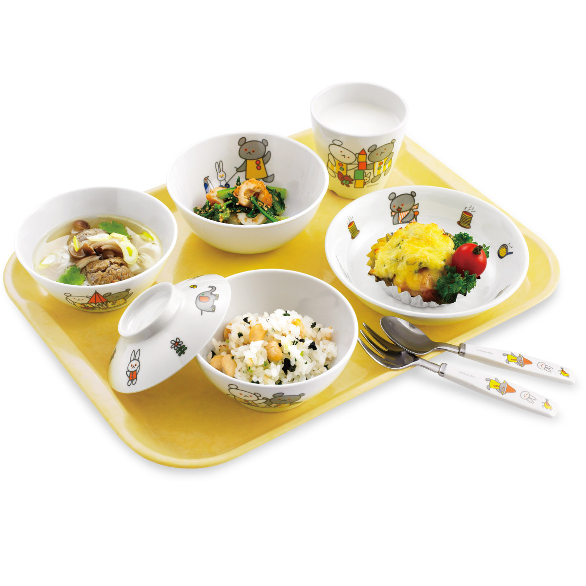 プレート 10cm ディーププレート こぐまちゃん メラミン （ 食洗機対応