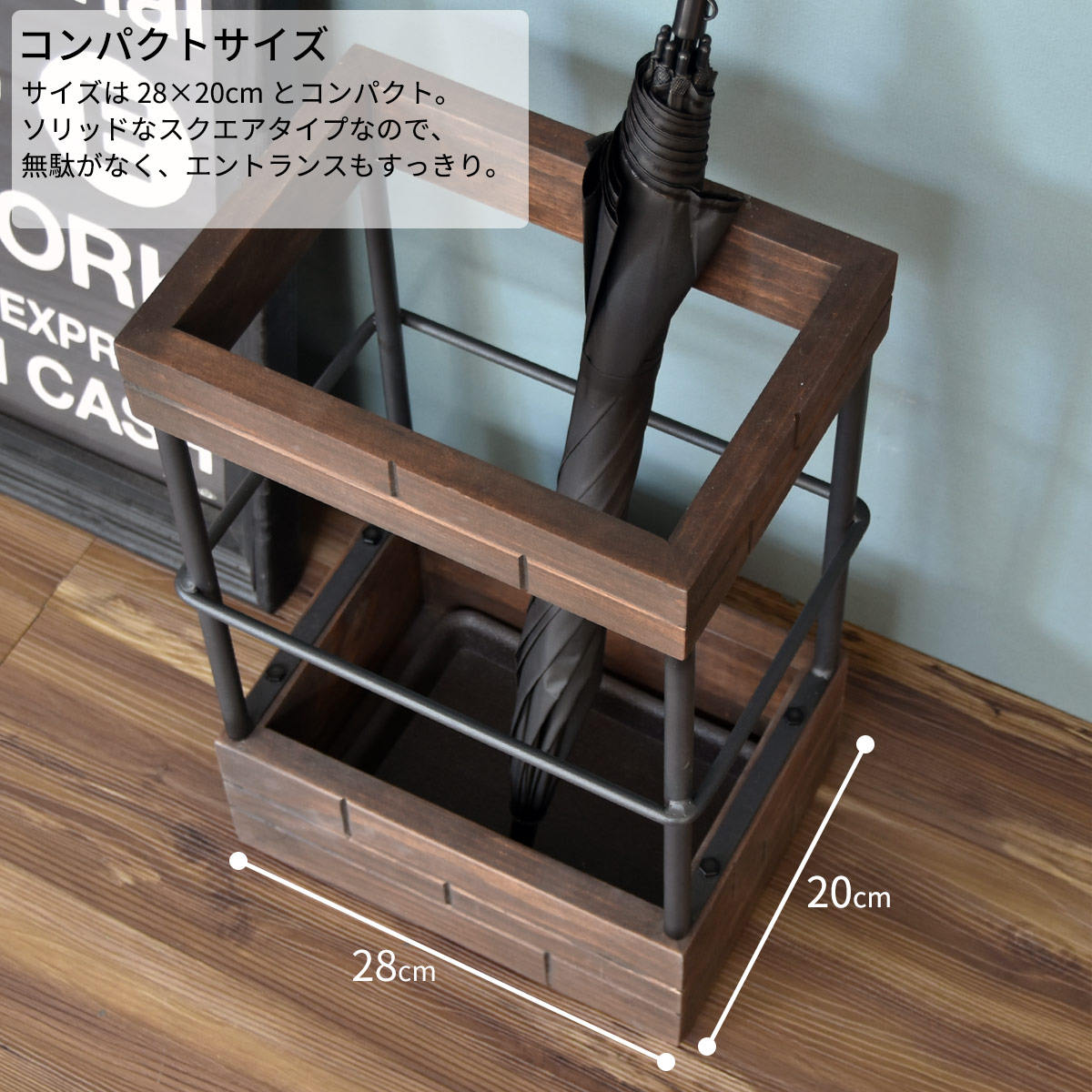 【数量限定】B.Bファニシング 傘立て ブラック 幅28×奥行20×高さ42cm Amazon｜B.Bファニシング 傘立て ブラック 幅28×奥行20×高さ42cm GRANT