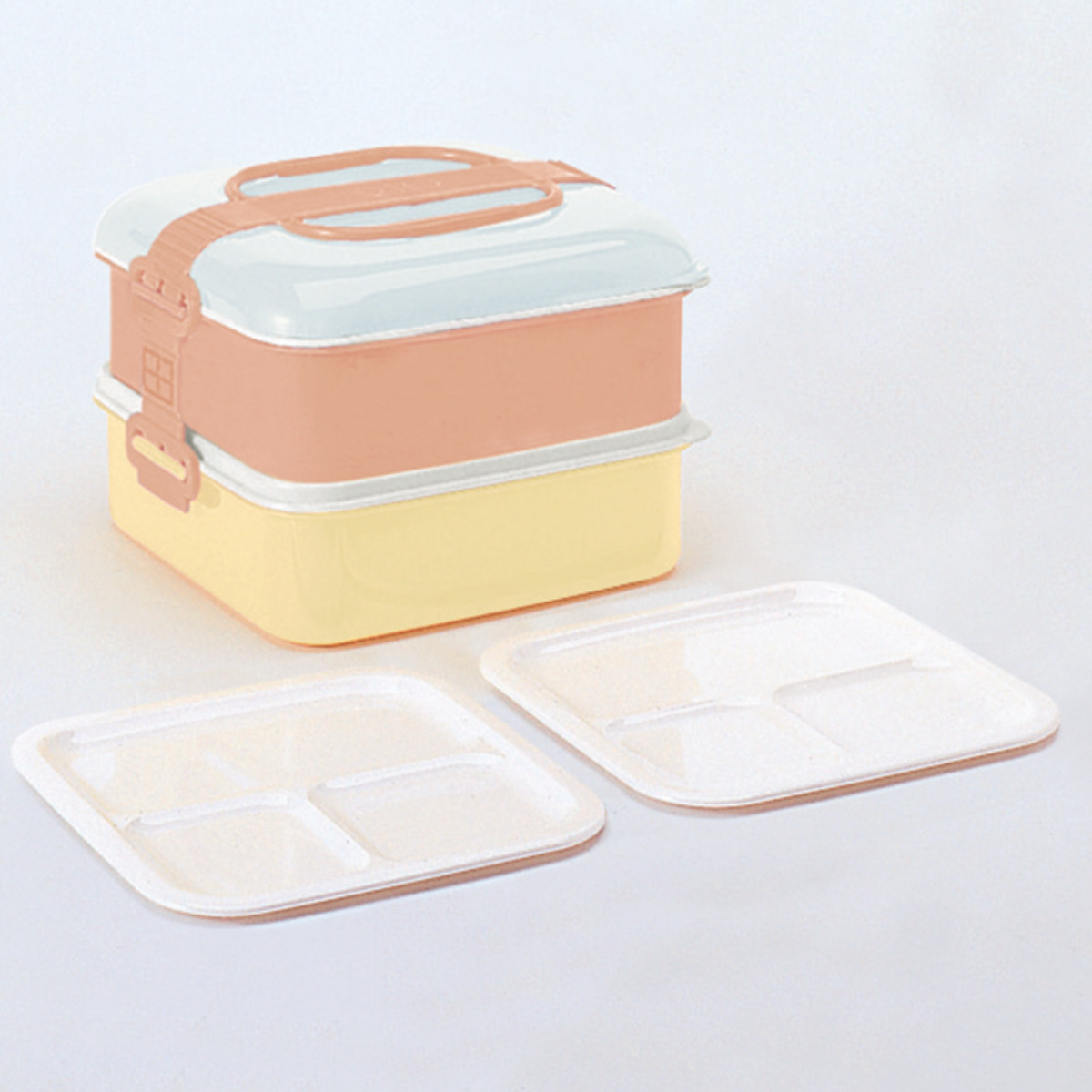 サンコープラスチック お重 2段 リオパック N2段 3200ml 取り皿付き