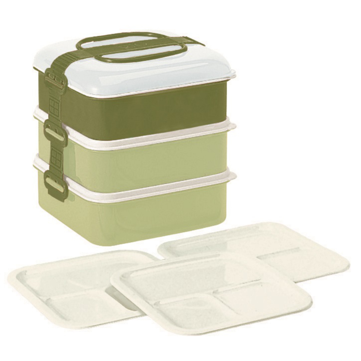 サンコープラスチック お重 3段 リオパック N3段 4800ml 取り皿付き