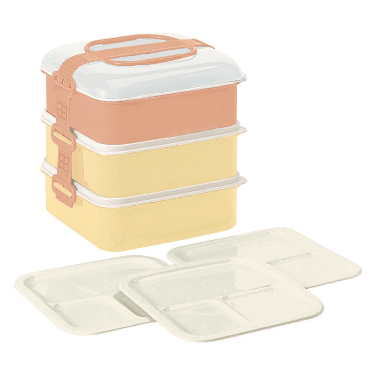 サンコープラスチック お重 3段 リオパック N3段 4800ml 取り皿付き