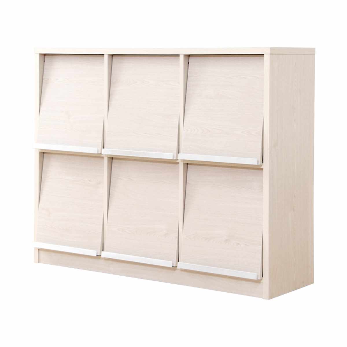 ホームテイスト（HOME taste） 収納ラック 幅114.5cm フラップ扉 6枚