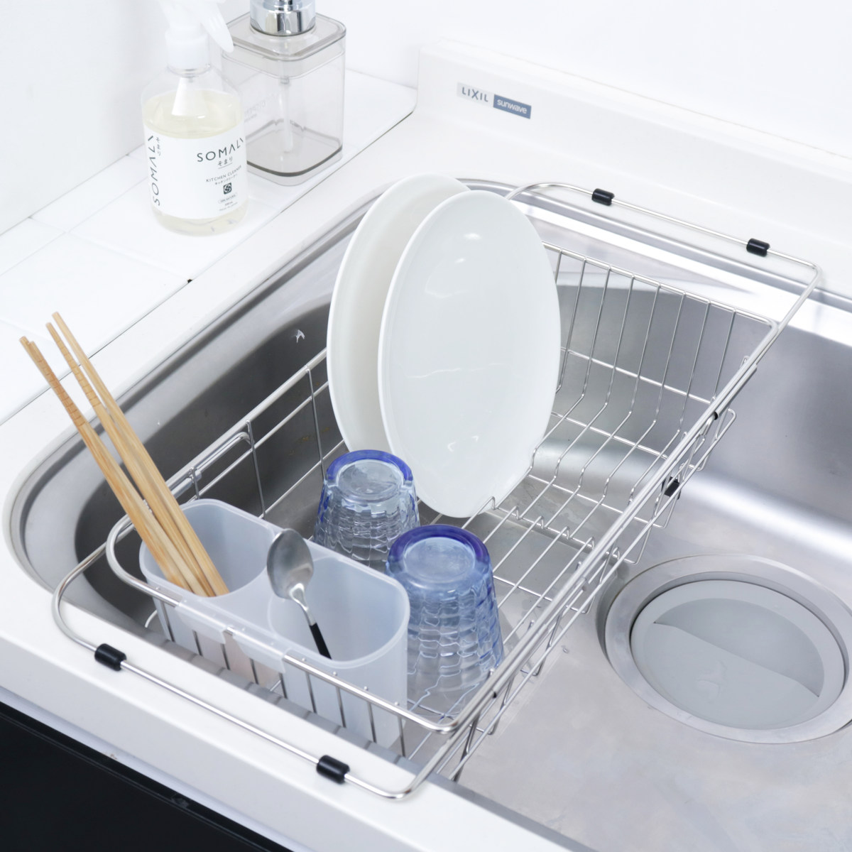水切りラック シンプル・ウェア ステンレス製シ...の詳細画像3