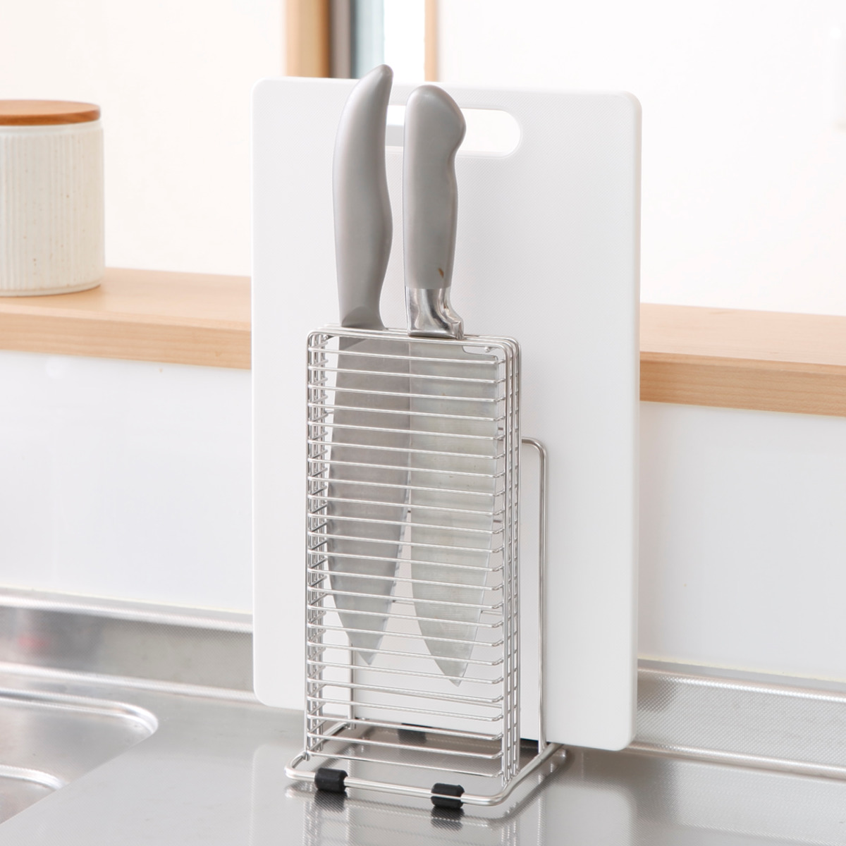 パール金属 包丁スタンド まな板スタンド アットアクア ステンレス製