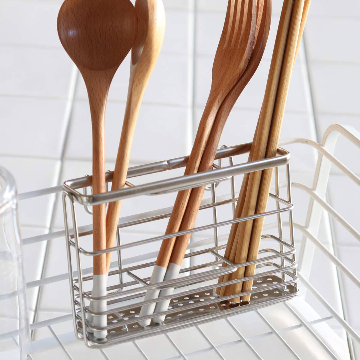 パール金属 カトラリーポケット ビューノ ステンレス製水切りポケット