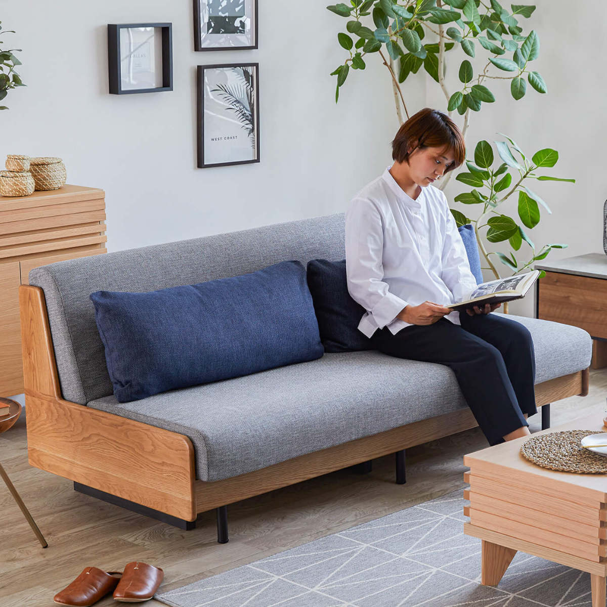 ソファベッド 3人掛け クッション2個 伸縮 カバー マットレス 洗浄可能