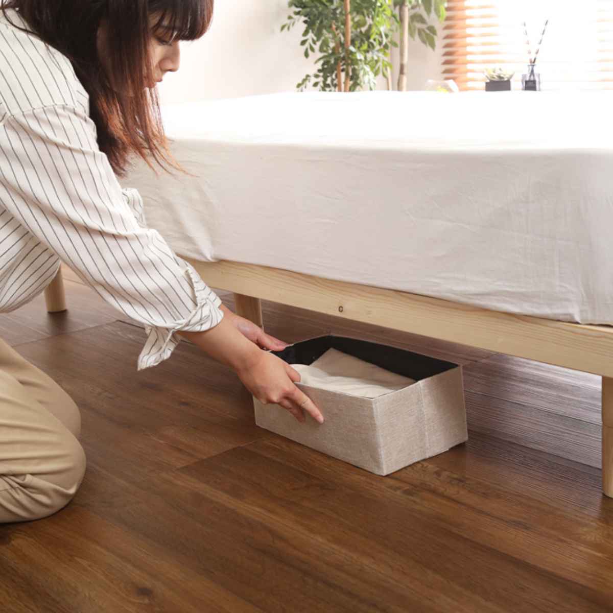 天然木 ロースタイル すのこベッド ホームテイスト（HOME taste） すのこベッド シングル Lilitta 簡易宮