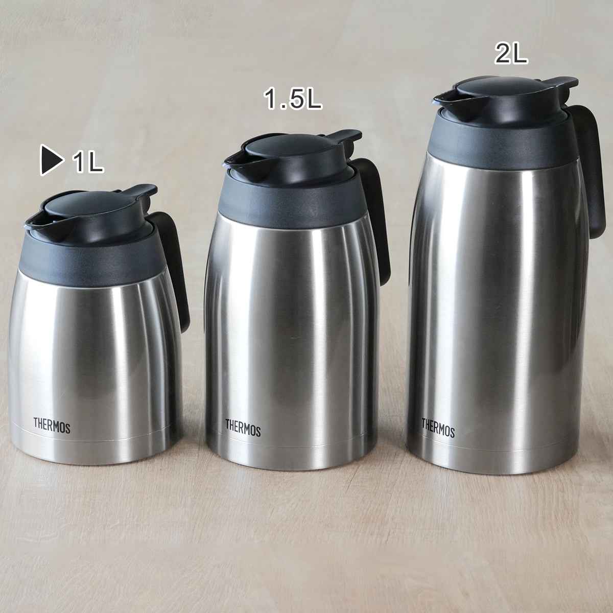 サーモス ポット 1L 保温 魔法瓶 TTB-1001 ステンレス （ thermos 卓上