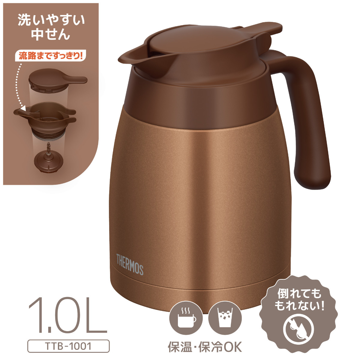 サーモス ポット 1L 保温 魔法瓶 TTB-...の詳細画像4