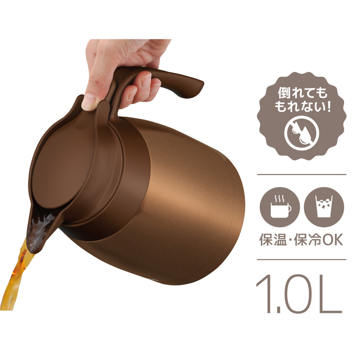 THERMOS（サーモス） ポット 1L 保温 魔法瓶 TTB-1001 ステンレス